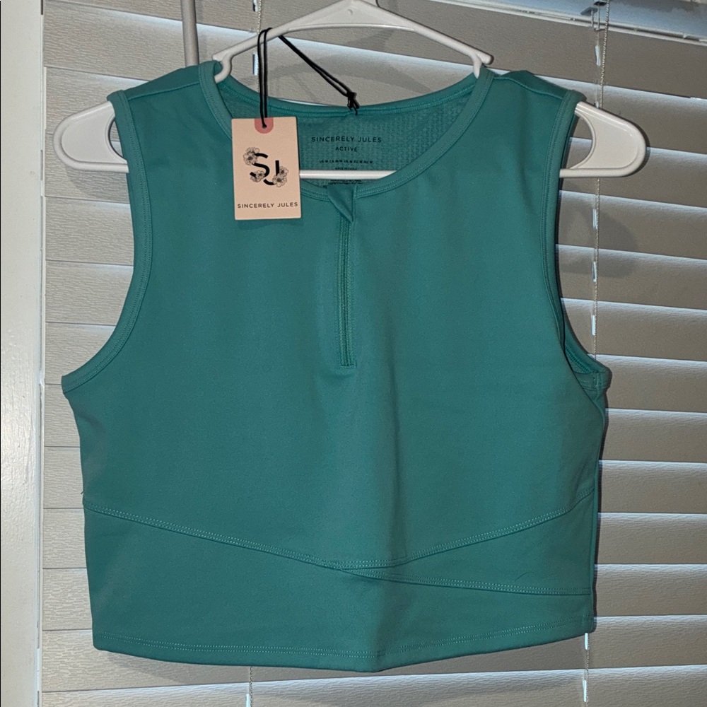 Sincerely Jules Teal Crop Top